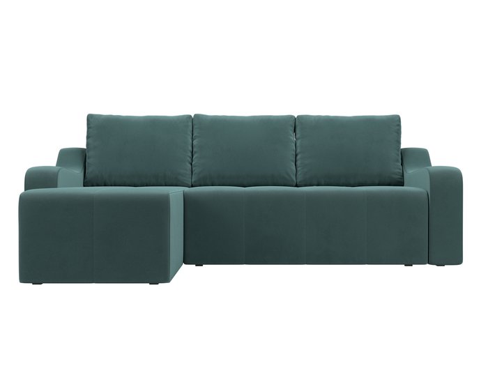 Угловой диван-кровать Элида бирюзового цвета левый угол - купить Угловые диваны по цене 57999.0