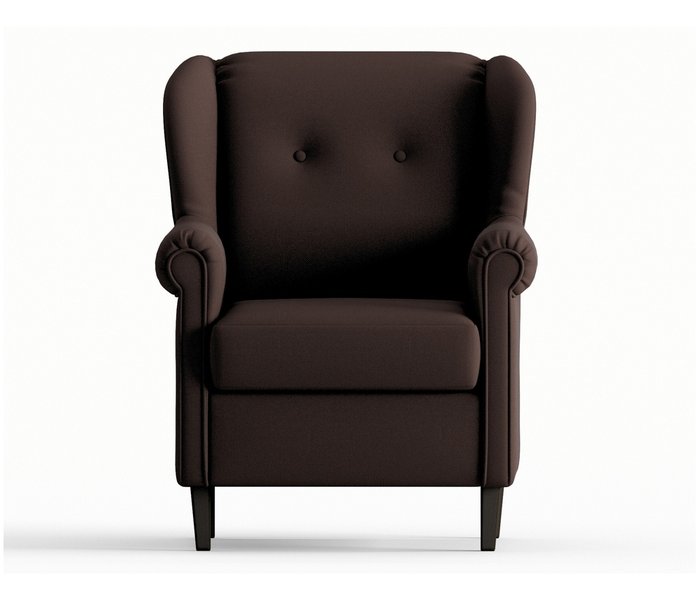 Кресло из велюра Леон коричневого цвета - купить Интерьерные кресла по цене 15990.0