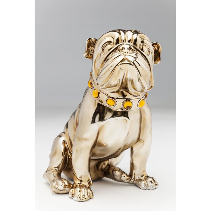 Копилка Sitting Bulldog золотого цвета - лучшие Фигуры и статуэтки в INMYROOM