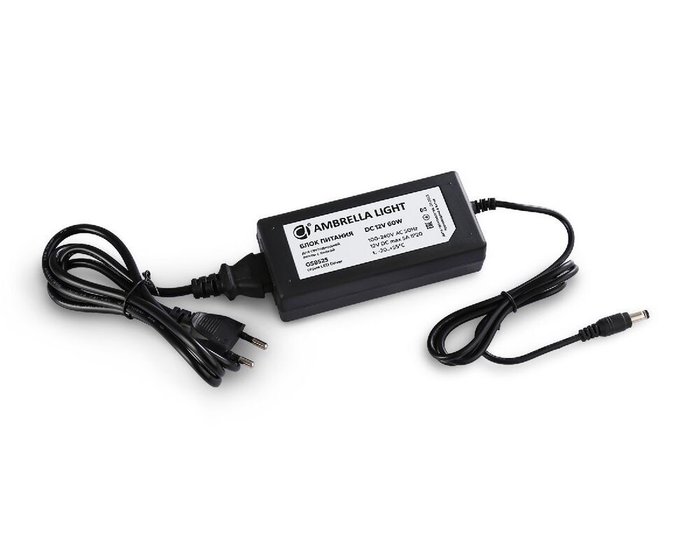 Блок питания Ambrella Light LED Driver 12V 60Вт AC100-240 5A IP20 GS8525 Блок питания Ambrella Light LED Driver 12V 60Вт AC100-240 5A IP20 GS8525