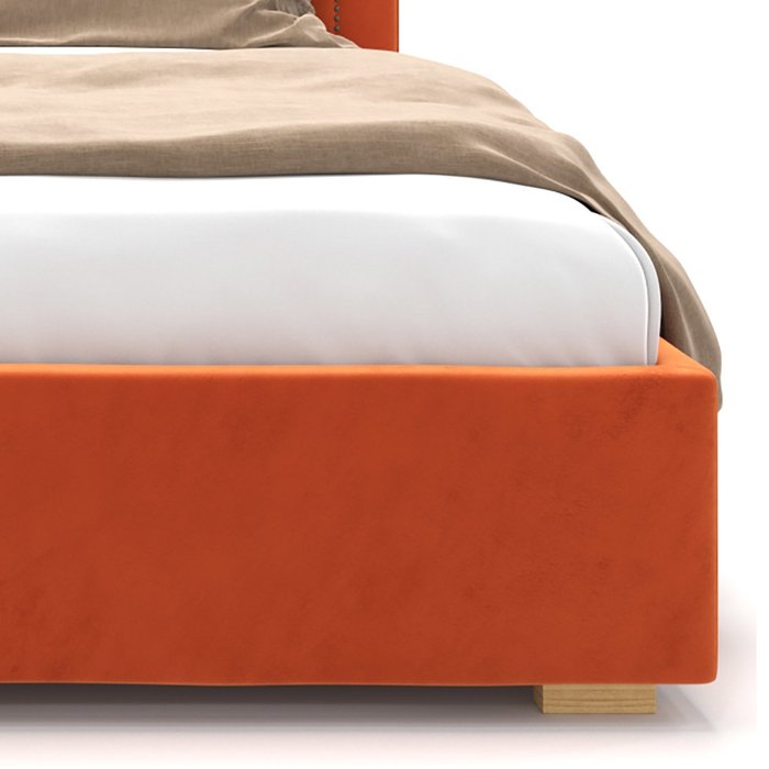 Кровать Kimberly оранжевого цвета 180х200 - лучшие Кровати для спальни в INMYROOM