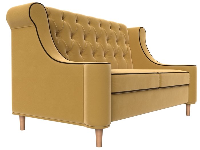 Прямой диван Бронкс желтого цвета - лучшие Прямые диваны в INMYROOM