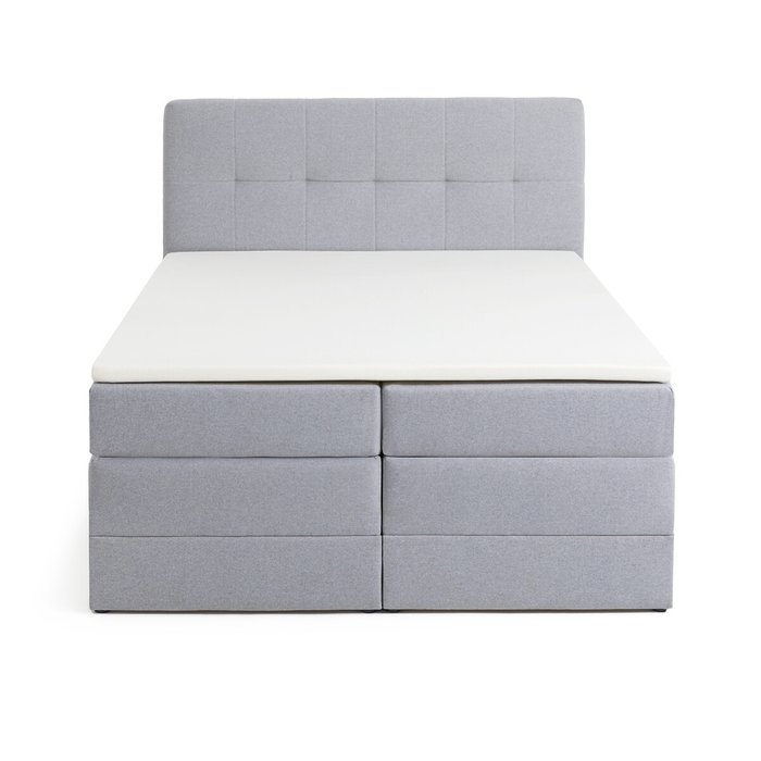 Кровать box spring все в одной Soleo 180x200 светло-серого цвета - лучшие Кровати для спальни в INMYROOM