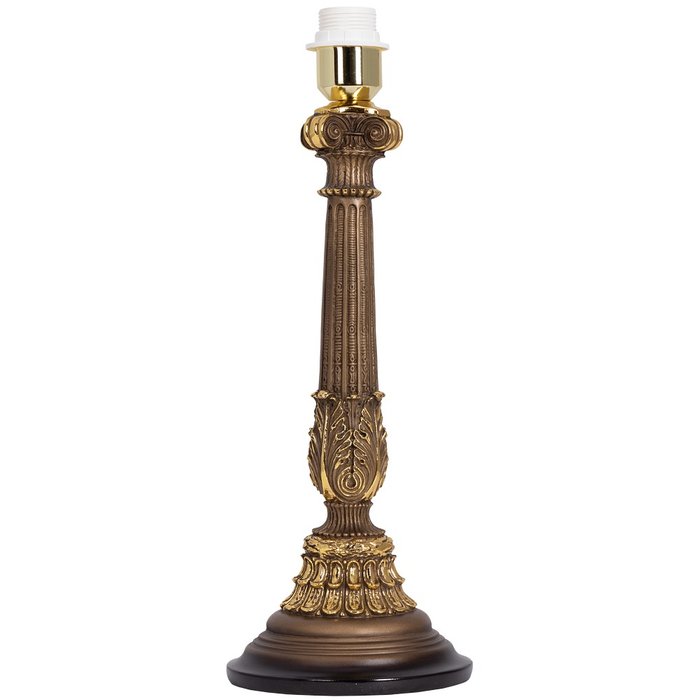 Настольная лампа Колонна Испанская зеленого цвета на бронзовом основании - купить Настольные лампы по цене 8550.0