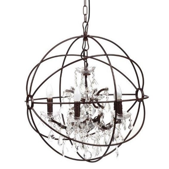 Люстра Foucault's Orb Crystal с изящными хрустальными гирляндами Люстра Foucault's Orb Crystal с изящными хрустальными гирляндами