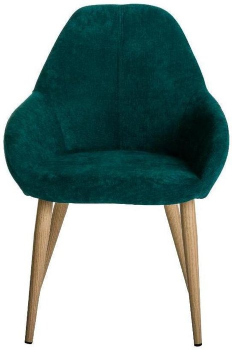Стул Kent изумрудного цвета с бежевыми ножками - лучшие Обеденные стулья в INMYROOM