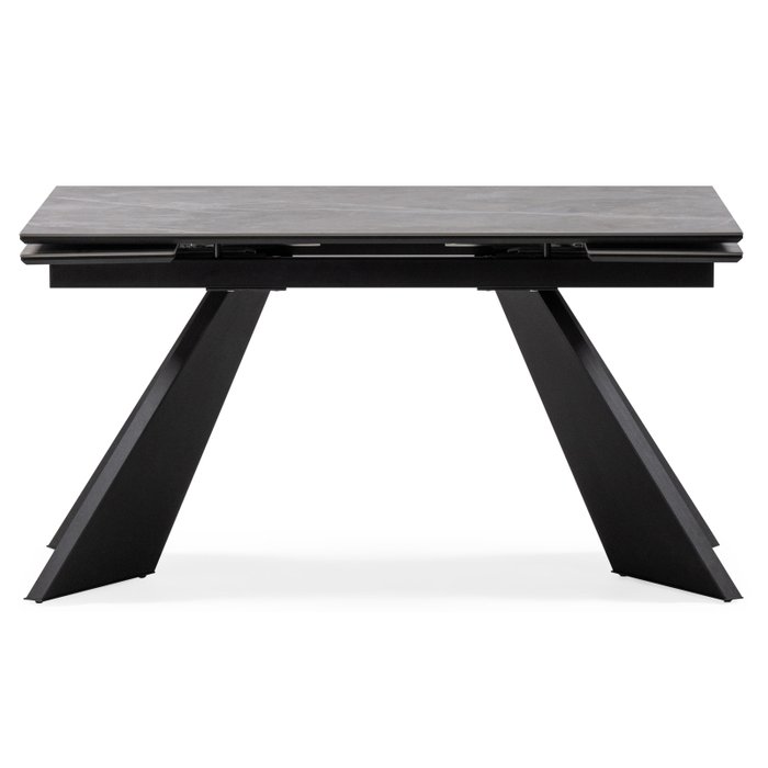 Стол обеденный раскладной Ливи серо-черного цвета - лучшие Обеденные столы в INMYROOM