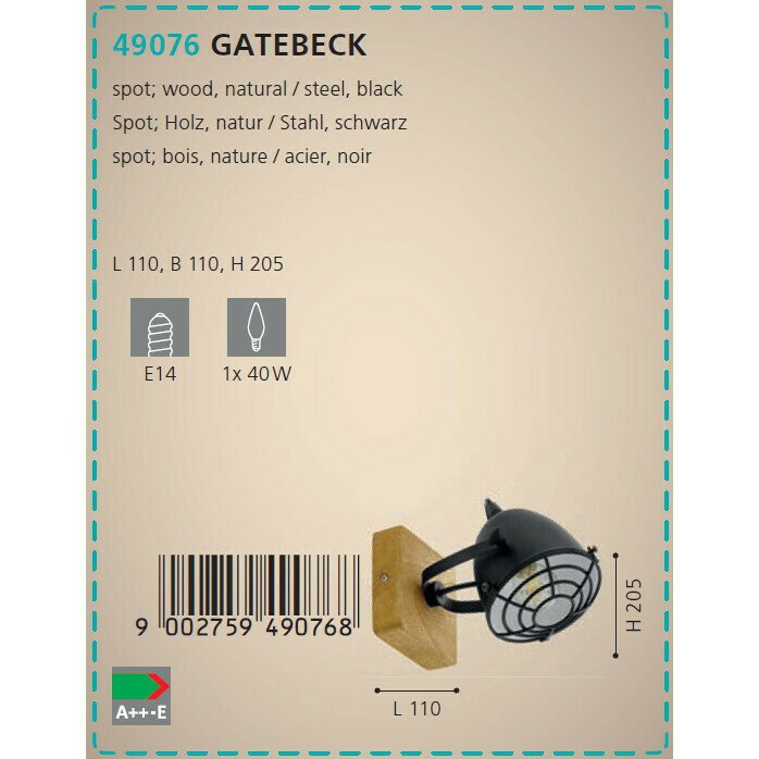 Спот Gatebeck в стиле лофт - купить Накладные споты по цене 4790.0