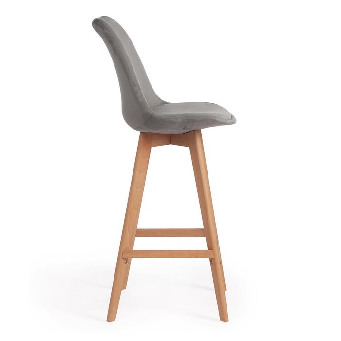 Набор из четырех барных стульев Tulip серого цвета - лучшие Барные стулья в INMYROOM