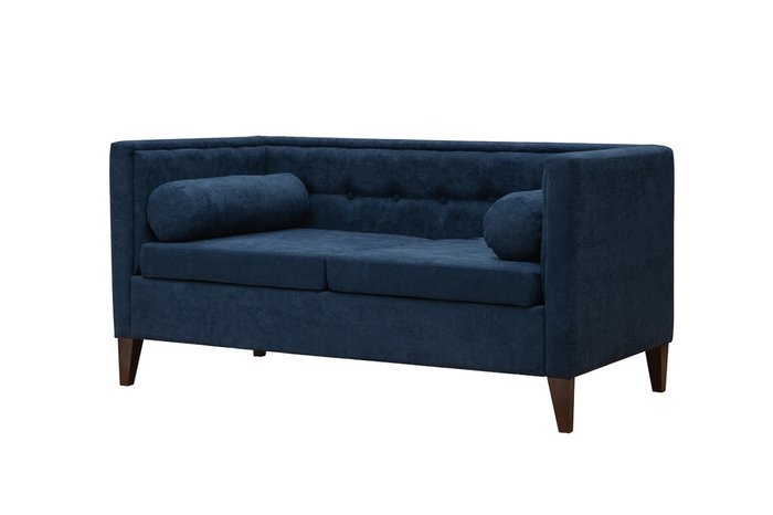 Прямой диван Эгоист синего цвета  - купить Прямые диваны по цене 21920.0