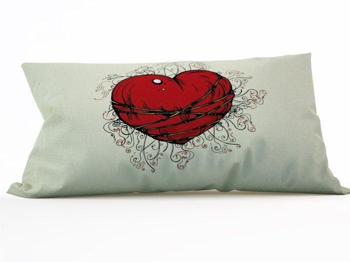 Декоративная подушка: Шелковое сердце