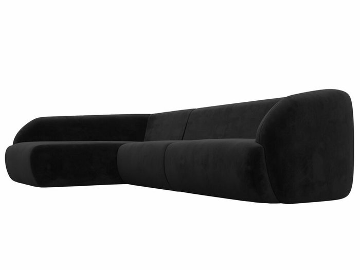 Угловой-диван Лига 041 черного цвета левый угол - лучшие Угловые диваны в INMYROOM