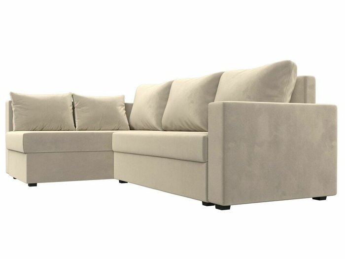 Угловой диван-кровать Мансберг бежевого цвета левый угол - лучшие Угловые диваны в INMYROOM