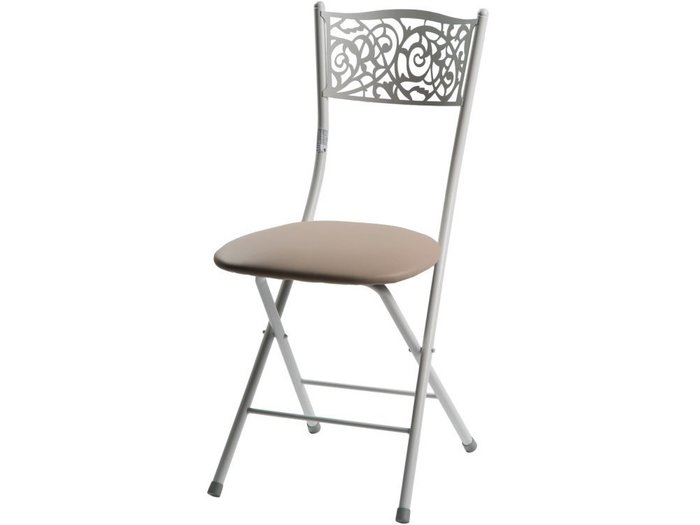Стул складной Стефани бело-бежевого цвета - купить Обеденные стулья по цене 5016.0