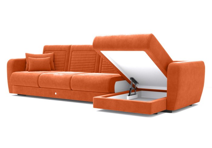 Угловой диван-кровать оранжевого цвета - купить Угловые диваны по цене 290000.0