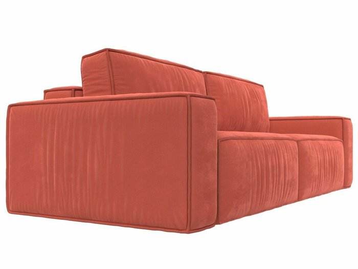 Прямой диван-ковать Прага классик кораллового цвета - лучшие Прямые диваны в INMYROOM