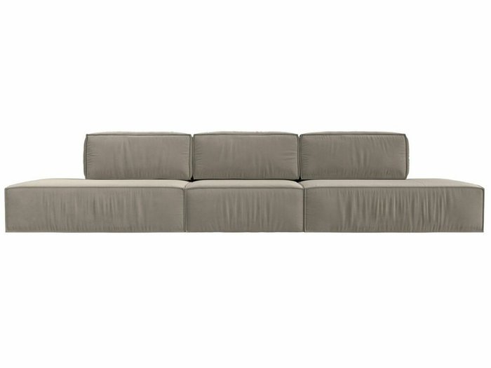 Прямой диван-кровать Прага лофт лонг бежевого цвета - купить Прямые диваны по цене 99999.0