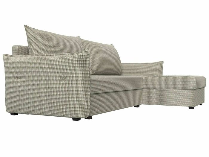 Угловой диван-кровать Лига 004 серо-бежевого цвета угол правый  - лучшие Угловые диваны в INMYROOM