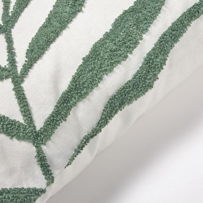 Чехол для подушки Amorela с вышитым зеленым листом 45x45 - купить Чехлы для подушек по цене 1290.0
