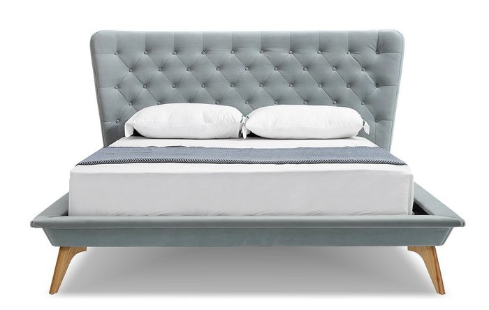Кровать Bohemia 180х200 серого цвета - купить Кровати для спальни по цене 40348.0
