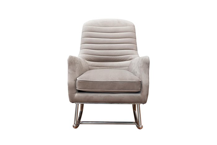 Кресло-качалка светло-серого цвета - купить Интерьерные кресла по цене 72800.0