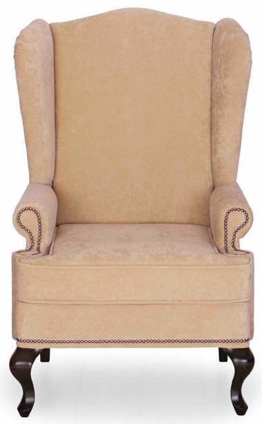 Кресло английское Биг Бен с ушками дизайн 18 бежевого цвета - купить Интерьерные кресла по цене 30150.0