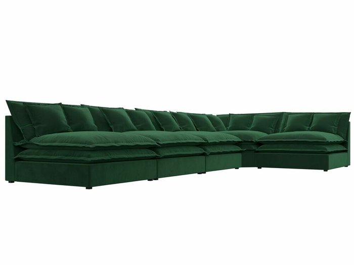 Угловой диван Лига 040 Лонг темно-зеленого цвета правый угол - лучшие Угловые диваны в INMYROOM