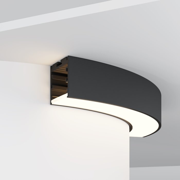 Комплектующие к светодиодной ленте Led Strip ALM-3535R-B-D-90°-0.3M Радиусный профиль Led strip - лучшие Профили для светодиодных лент в INMYROOM Комплектующие к светодиодной ленте Led Strip ALM-3535R-B-D-90°-0.3M Радиусный профиль Led strip - лучшие Профили для светодиодных лент в INMYROOM