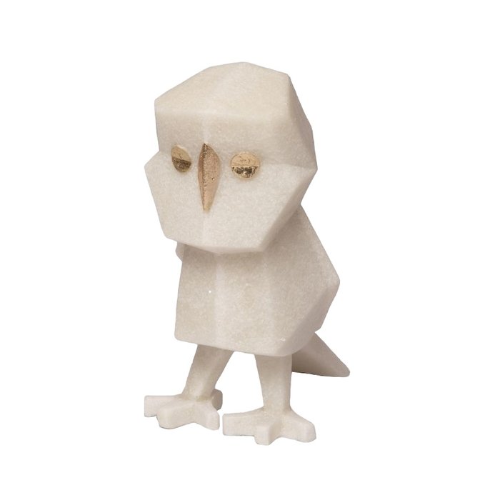 Статуэтка из камня Stone Owl белого цвета