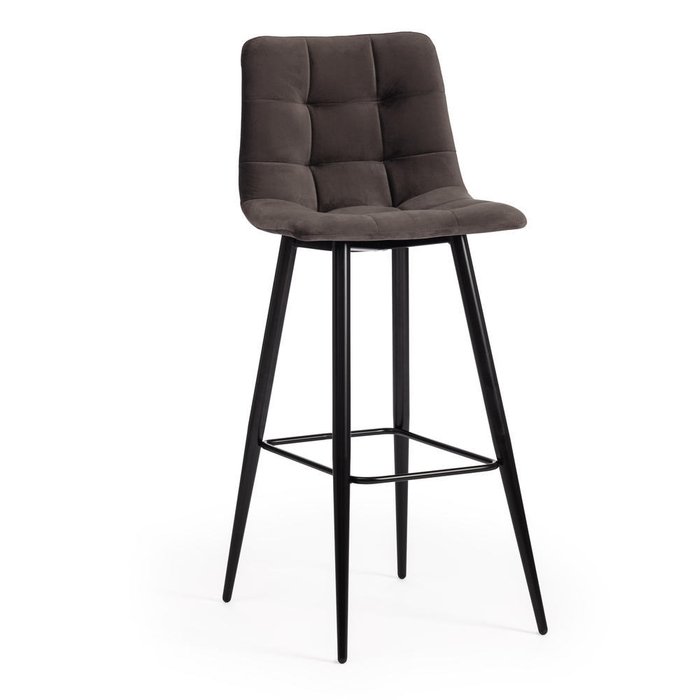 Набор из двух барных стульев Chilli темно-серого цвета - купить Барные стулья по цене 12280.0