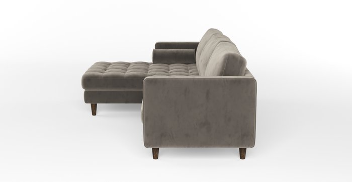 Угловой диван Scott ST серого цвета - лучшие Угловые диваны в INMYROOM
