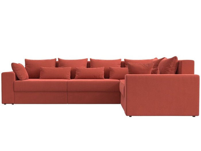 Угловой диван-кровать Майами Long кораллового цвета правый угол - купить Угловые диваны по цене 85999.0