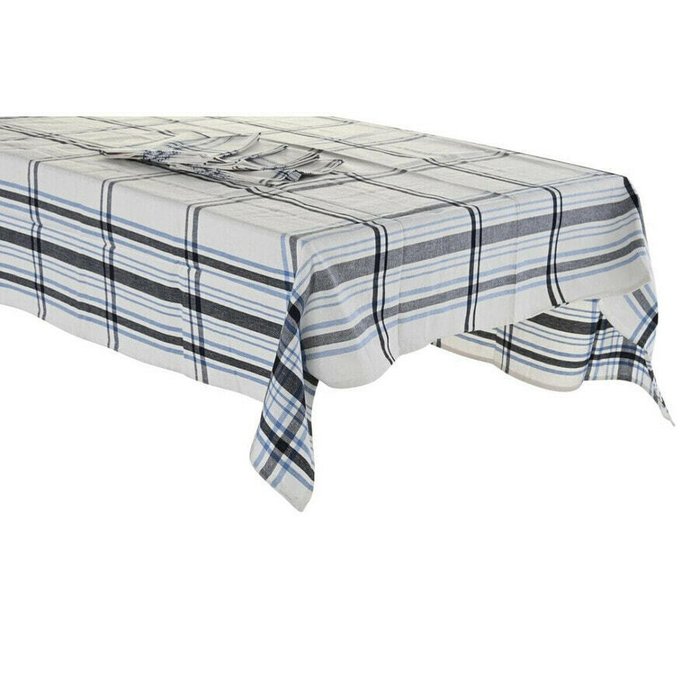 Скатерть и салфетки DKD Home Decor 250 x 150 x 0,5 см Бежевый Синий Скатерть и салфетки DKD Home Decor 250 x 150 x 0,5 см Бежевый Синий