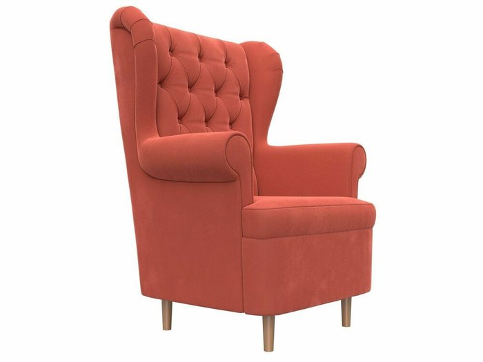 Кресло Торин Люкс кораллового цвета - лучшие Интерьерные кресла в INMYROOM