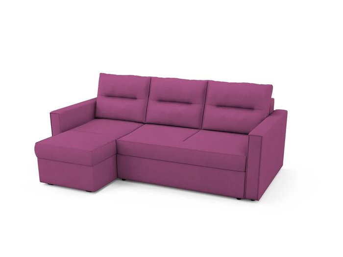 Угловой Диван-кровать Macao левый пурпурного цвета - лучшие Угловые диваны в INMYROOM