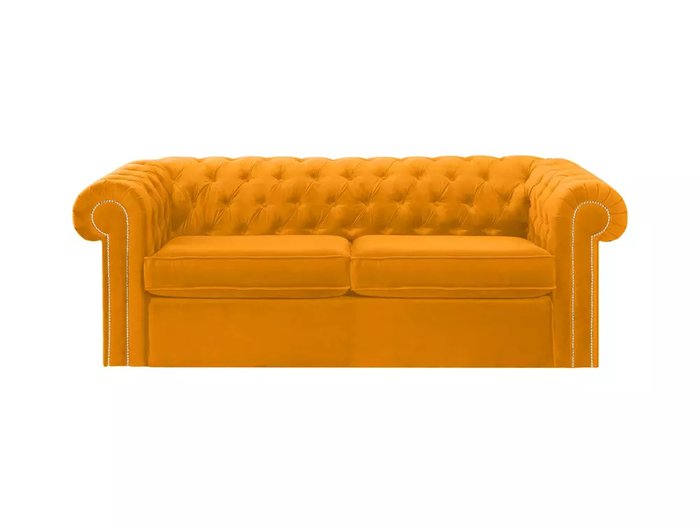 Диван-кровать Chesterfield оранжевого цвета