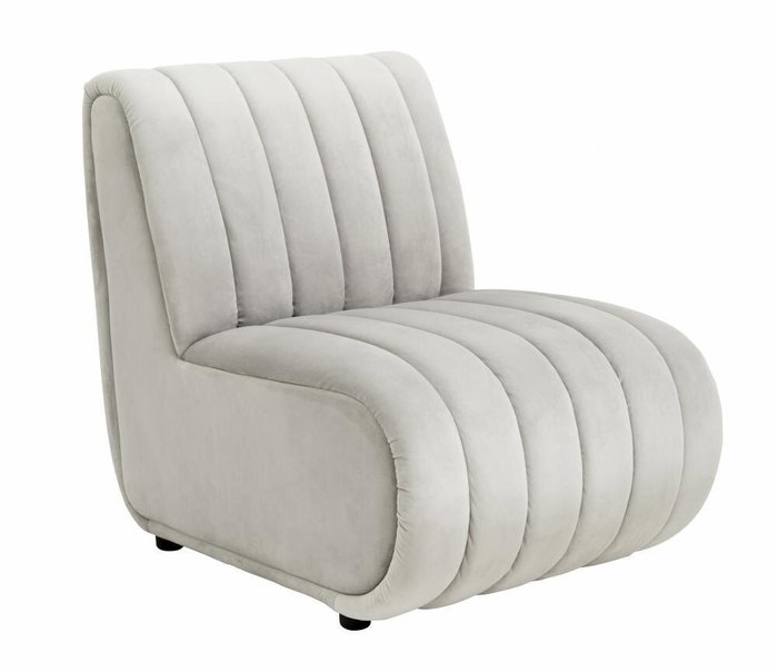 Кресло Asti с обивкой из серого вельвета - купить Интерьерные кресла по цене 58750.0