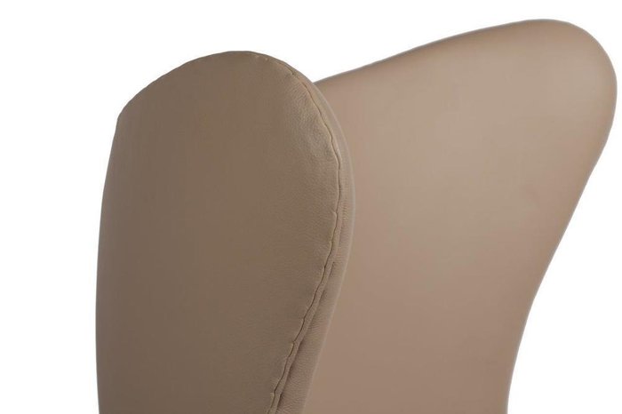 Кресло Egg Chair из натуральной кожи темно-бежевого цвета   - лучшие Интерьерные кресла в INMYROOM