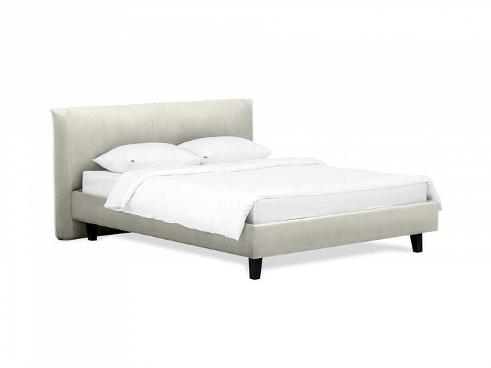 Кровать Queen Anastasia L 160х200 светло-серого цвета - купить Кровати для спальни по цене 46580.0
