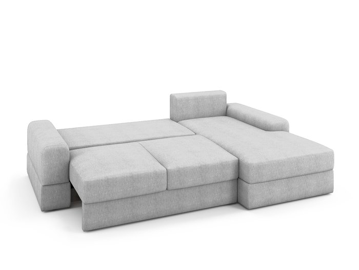 Угловой раскладной диван Elke правый светло-серого цвета - купить Угловые диваны по цене 86100.0