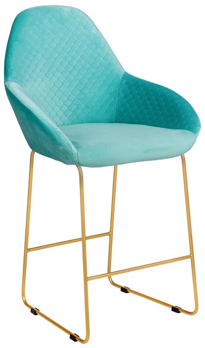 Стул полубарный Kent бирюзового цвета - лучшие Барные стулья в INMYROOM