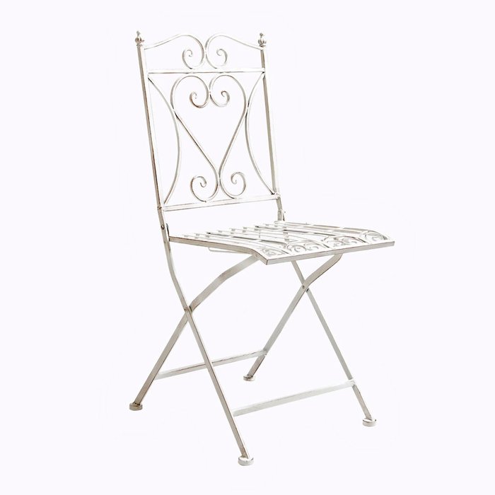 Складной прямоугольный стул «Тюильри» (белый антик)