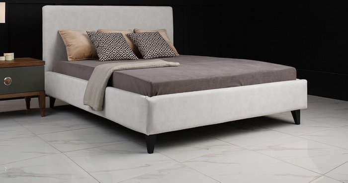 Кровать с подъемным механизмом Roxy-2 180х200 серого цвета - купить Кровати для спальни по цене 82900.0