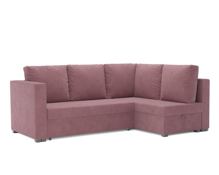 Угловой диван-кровать Мансберг пудрового цвета