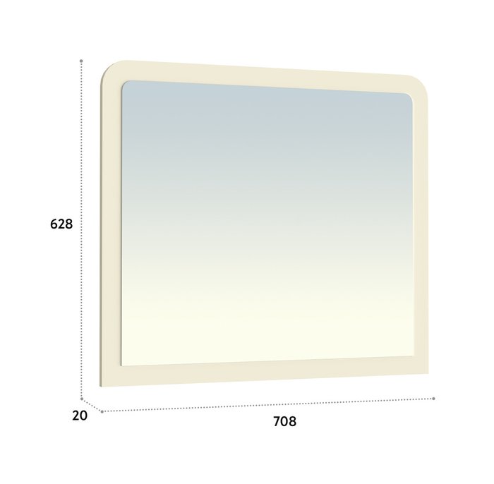 Зеркало настенное Ассоль цвета ваниль - купить Настенные зеркала по цене 3453.0