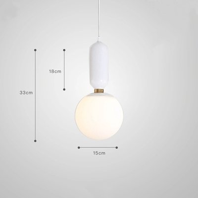 Подвесной светильник Aballs с основанием белого цвета - купить Подвесные светильники по цене 18270.0