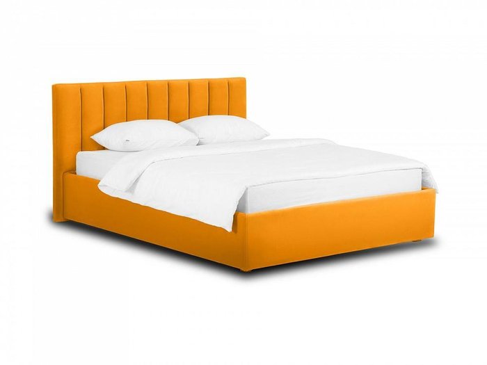 Кровать Queen Sofia 160х200 Lux желтого цвета с подъемным механизмом