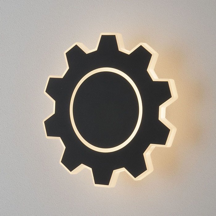 Настенный светодиодный светильник Gear M черный MRL LED 1095 черный
