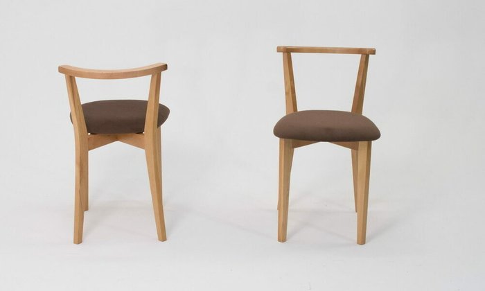 Набор из двух cтульев Франк коричнево-бежевого цвета - купить Обеденные стулья по цене 11740.0