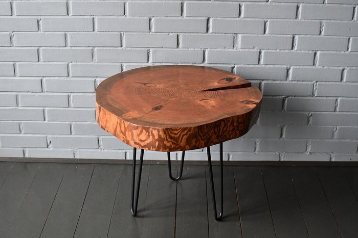 Кофейный стол Pine черно-коричневого цвета - купить Кофейные столики по цене 16958.0